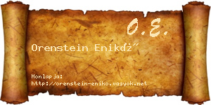 Orenstein Enikő névjegykártya